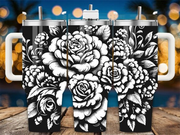 Black White Rose Embroidery Design Review