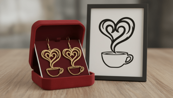 Coffee Heart Steam Earring Review