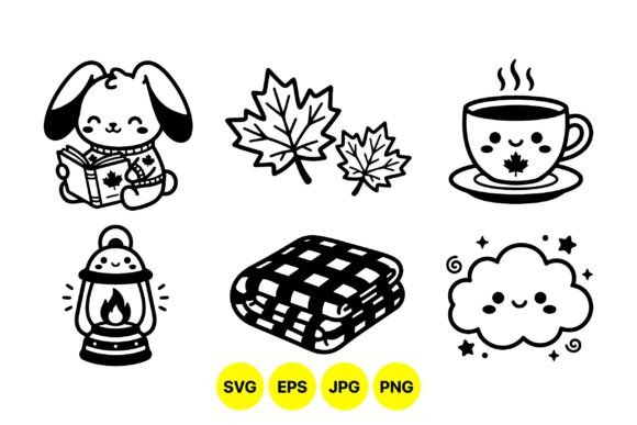Cute Autumn Cartoon Clipart Set Review