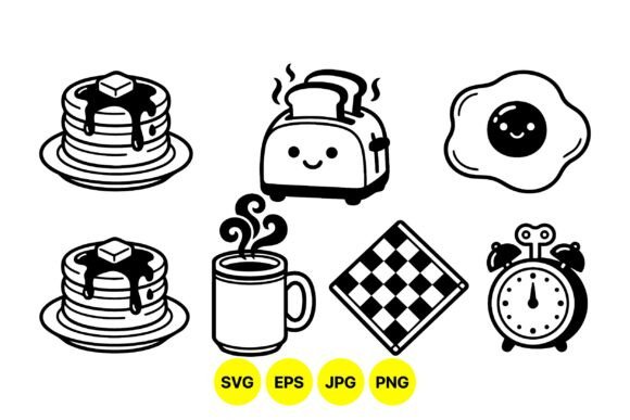 Cute Breakfast Doodle Clipart Review