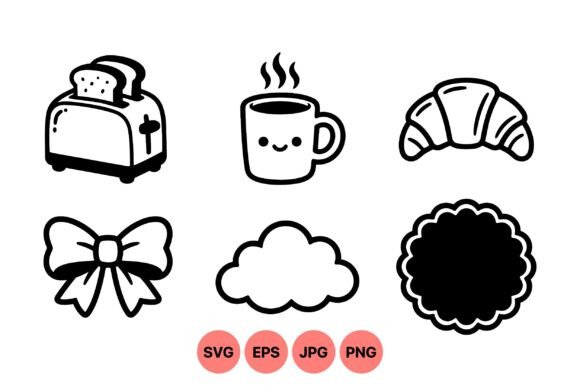 Cute Breakfast Icon Clipart Set Review