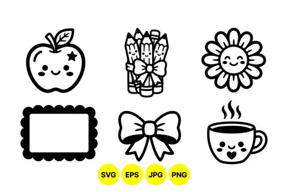 Cute Kawaii Icons Clipart Set Review