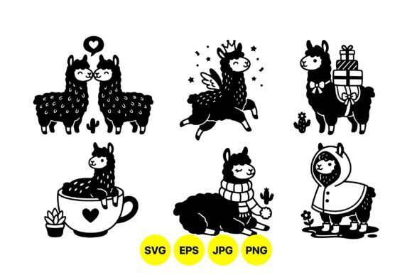 Cute Llama Cartoon Clipart Set Review