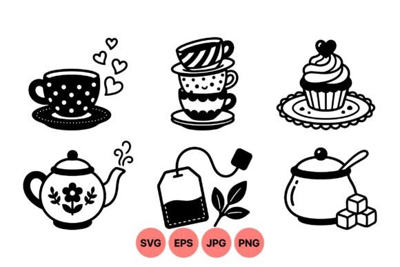 Cute Tea Time Clipart Set Review