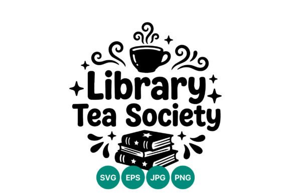 Library Tea Society Black and White Embroidery Design Review
