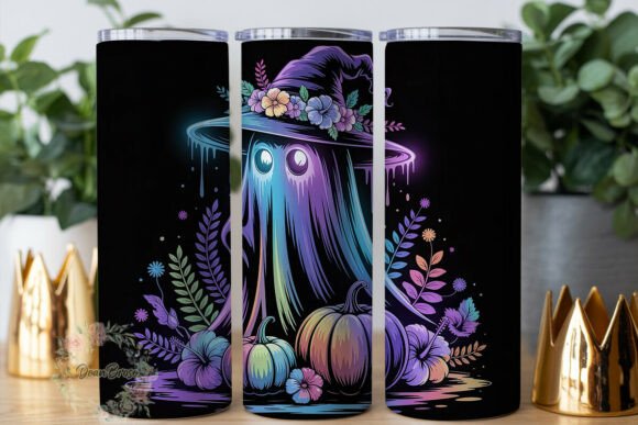 Neon Glow Ghost Pumpkin Tumbler Wrap Review