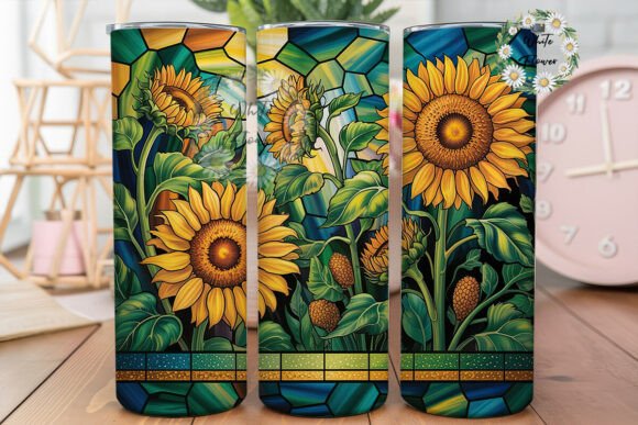 Stained Glass Sunflower 20oz Wrap Embroidery Review